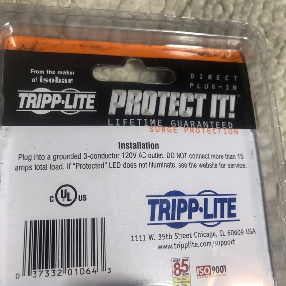 Tripp-Lite Spikecube 1 outlet 2 LEDs w/ 600 Joules - Picture 4 of 5